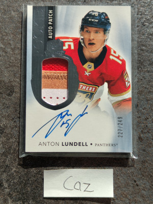 2021-22 The Cup Anton Lundell #187 Rookie Patch Auto 3CL RPA front